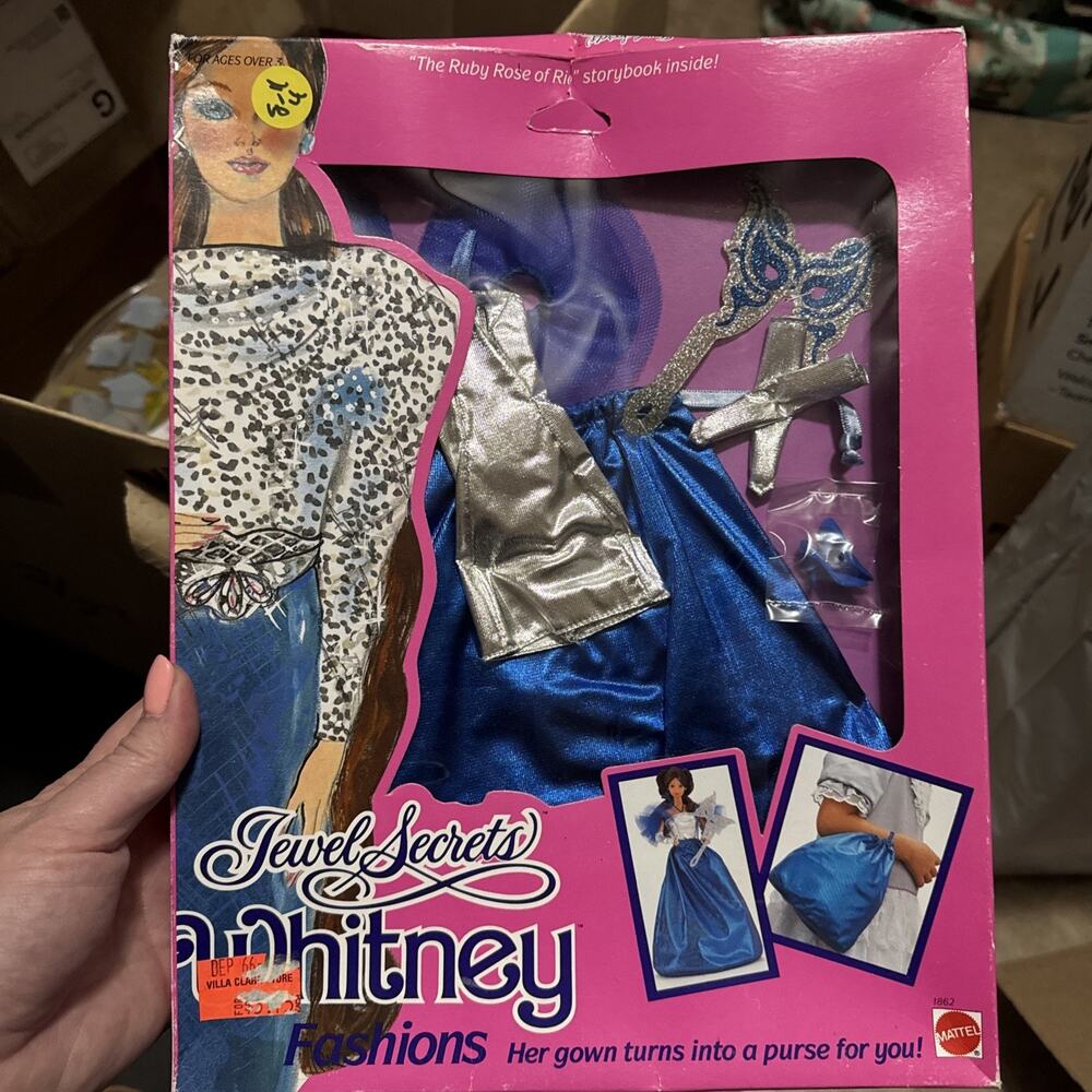 Vintage 1986 Barbie Jewel Secrets Whitney Fashion Storybook NIB Damaged Box - Picture 2 of 8
